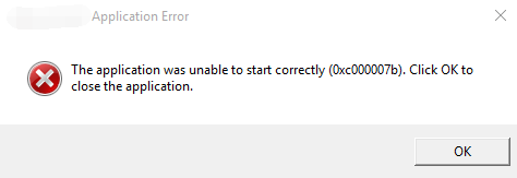 Fix 0xc00007b The Application Was Unable To Start Correctly